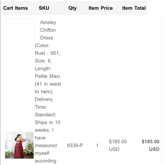 Ainsley Chiffon Dress (RUST - 951) - Picture 3 of 11